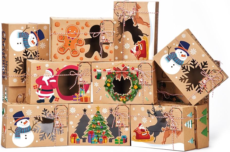 Christmas Boxes With Window | Christmas Boxes With Window Customized | Christmas Boxes With Window With Logo
