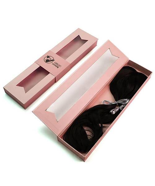 Window Hair Extension Boxes | Window Hair Extension Boxes Customized | Window Hair Extension Boxes With Logo