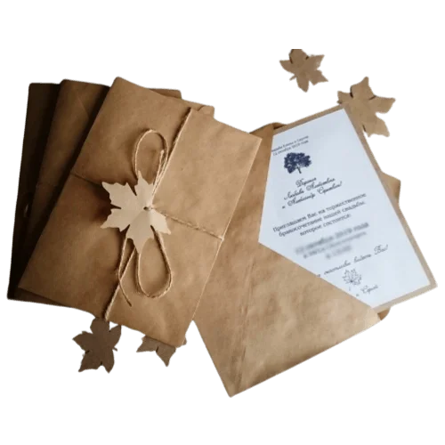 Kraft Invitation Box | Kraft Invitation Box Customized | Kraft Invitation Box With Logo